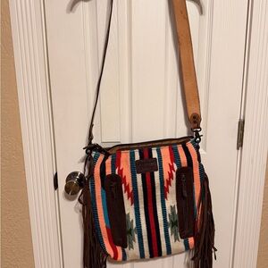 American Darling Multicolor Crossbody Bag with Fringe
